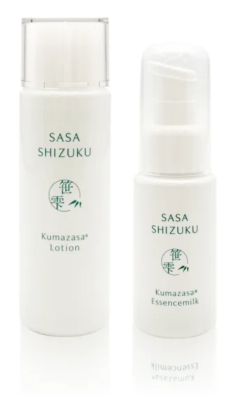 SASA SHIZUKU Kumazasa Lotion と Essence milk